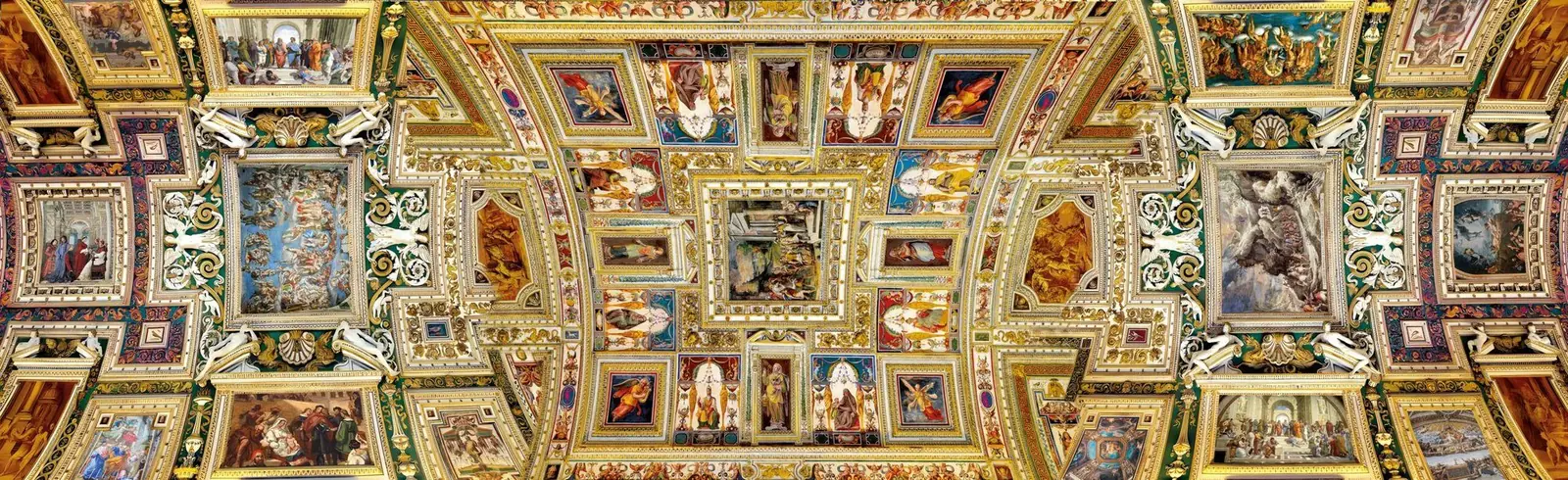 The painted ceiling above the bar at Mayfair